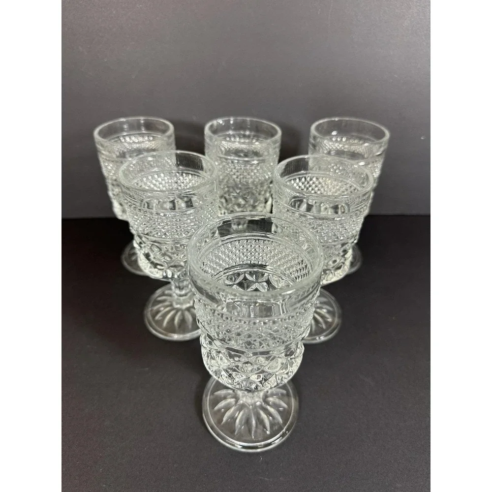 Anchor Hocking Wexford Claret Wine Glasses Set Of 6 Juice Clear 5 3/8